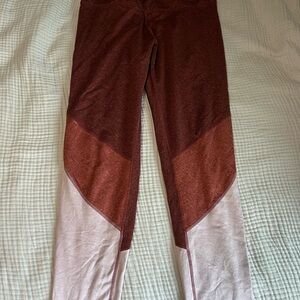 Old Navy Women's Colorblock Leggings - Burgundy and Pink